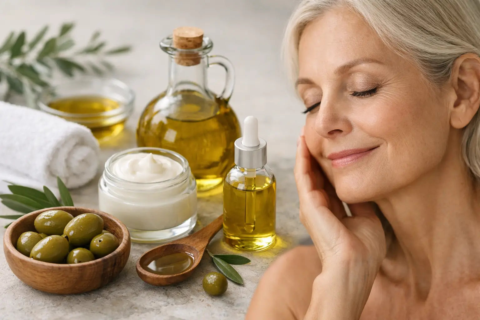 Olive Oil Skincare for Ageing Skin That Feels Good