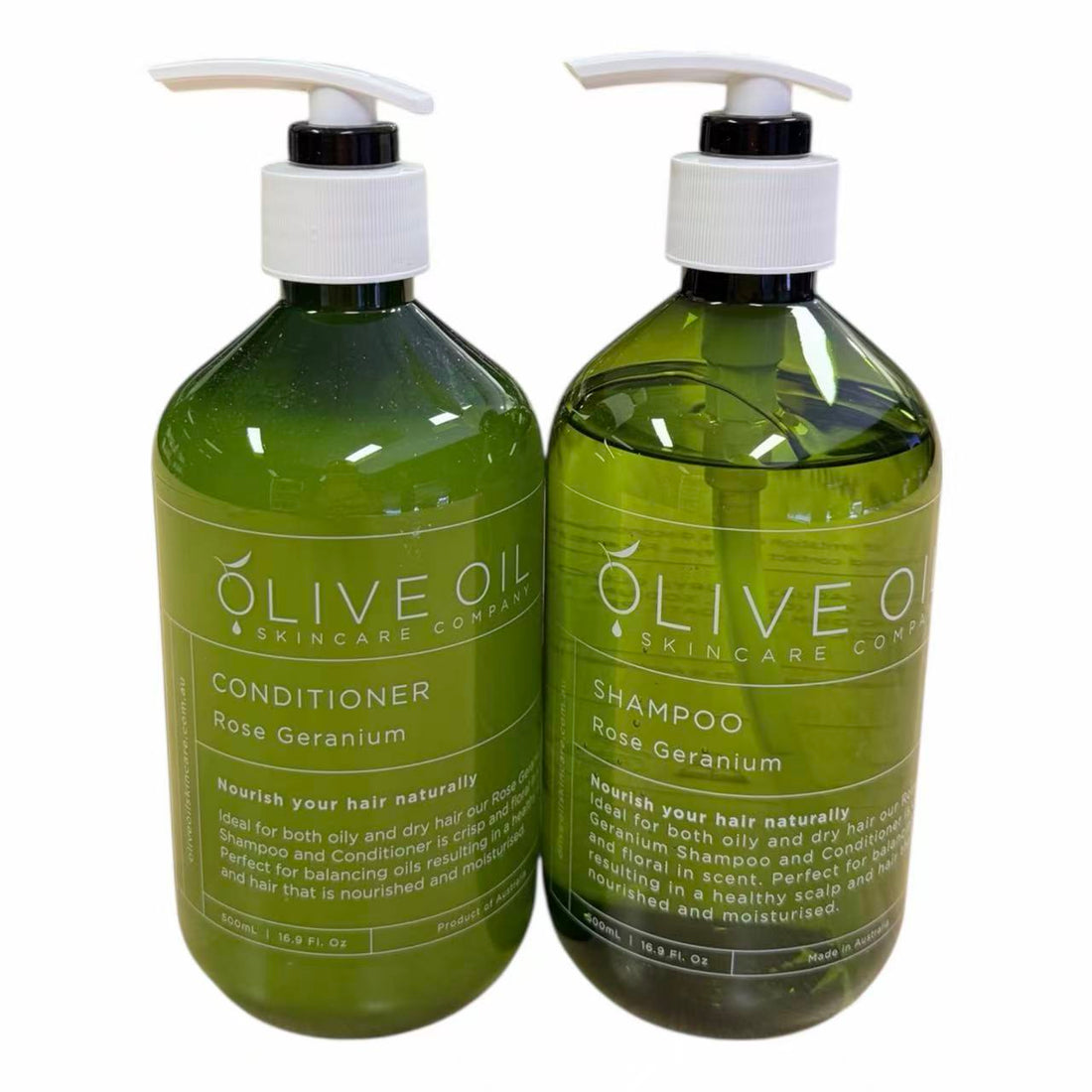 Combined Rose Geranium Shampoo and Conditioner Pack: Great Dual Pack Savings.