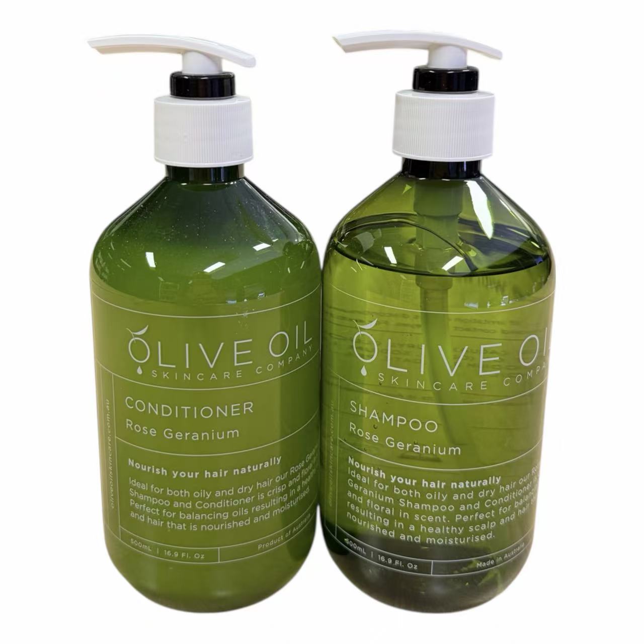 Combined Rose Geranium Shampoo and Conditioner Pack: Great Dual Pack Savings.